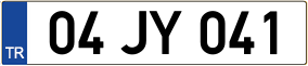 Trailer License Plate